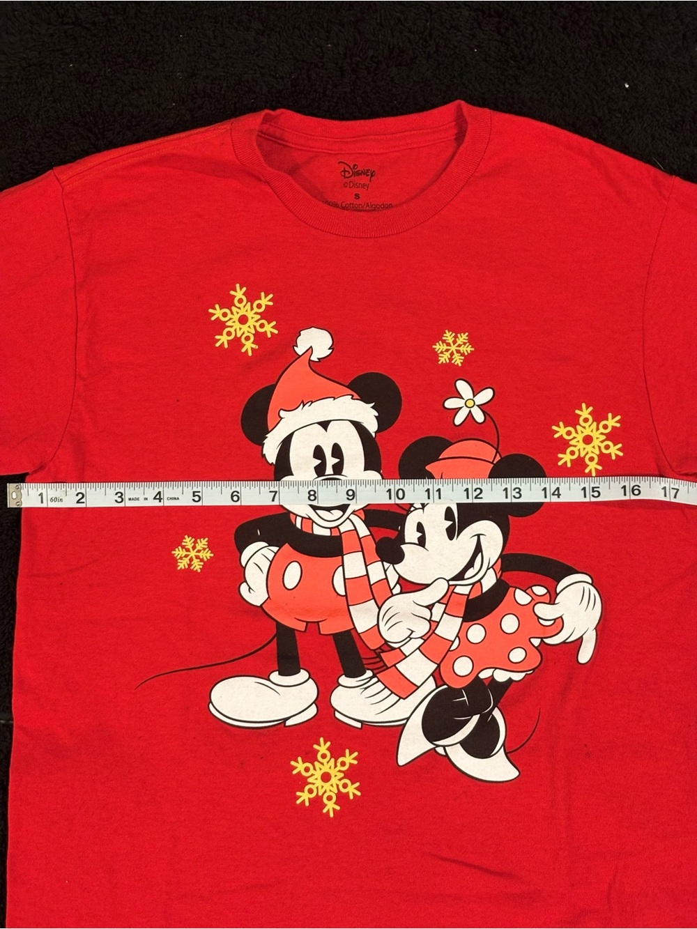 Disney Red Mickey & Minnie Holiday Graphic Tee - Picture 6 of 12
